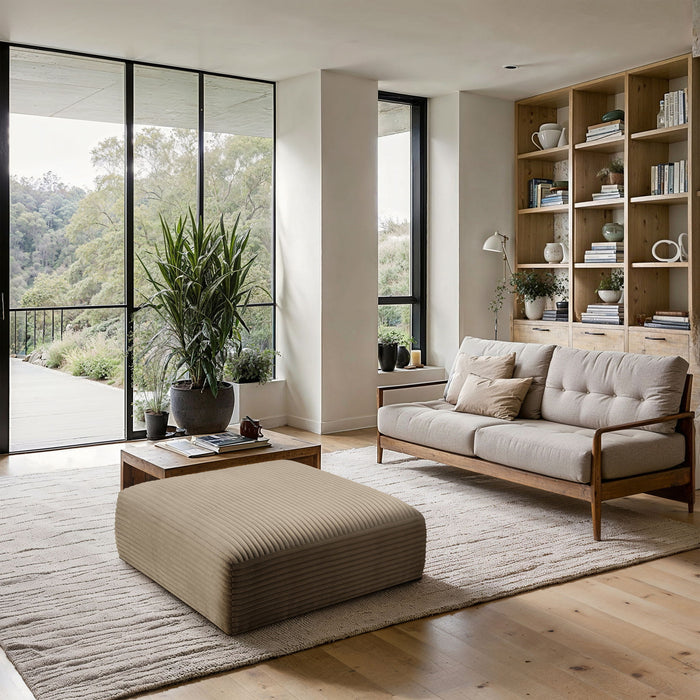 Shaggy - Fabric Ottoman