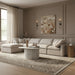 Indulge - Linen 5 Piece Modular Sectional With Chaise - Simple Home Plus