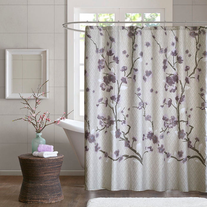 Holly - Shower Curtain - Purple - Simple Home Plus