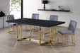 Heidi - Dining Chair with Gold Legs (Set of 2) - Simple Home Plus