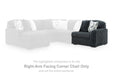 Midnight-Madness - RAF Corner Chair - Gunmetal - Simple Home Plus