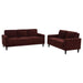 Ruth - Upholstered Track Arm Sofa Set - Simple Home Plus