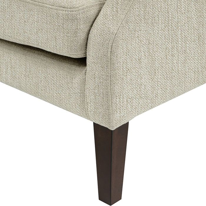 Maxwell - Button Tufted Wing Chair - Linen - Simple Home Plus