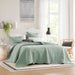 Tuscany - 3 Piece Reversible Scalloped Edge Coverlet Set - Seafoam - Simple Home Plus