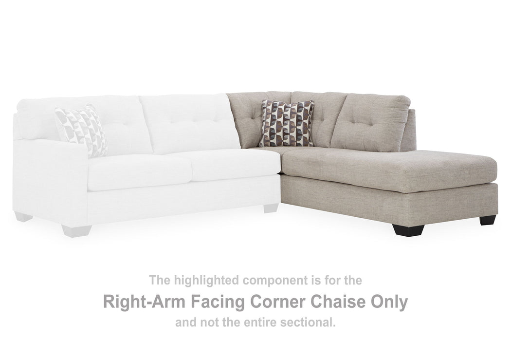 Mahoney - Raf Corner Chaise - Pebble - Simple Home Plus