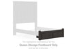 Fraluna - Queen Storage Footboard - Charcoal - Simple Home Plus