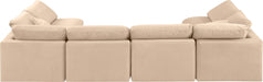 Indulge - Velvet 6 Piece Modular U-Shaped Sectional - Simple Home Plus