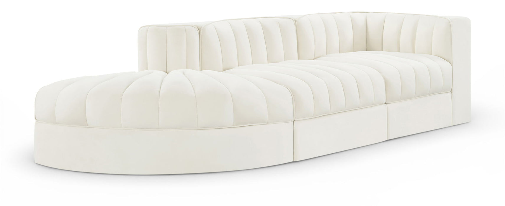 Rummi - Velvet Performance Fabric Upholstered 3 Piece Modular Sectional - Simple Home Plus