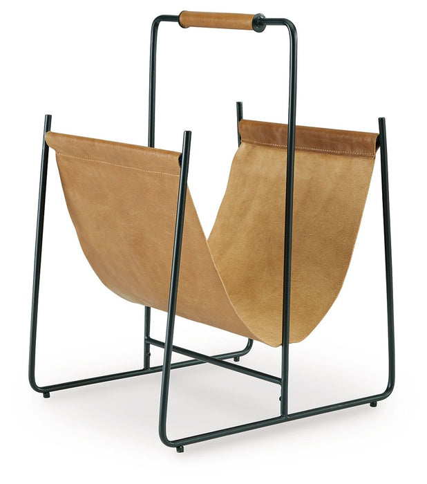 Faronworth - Brown / Black - Magazine Rack - Simple Home Plus