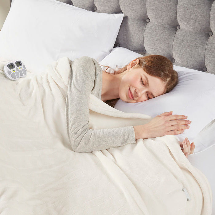King Heated Blanket - Ivory