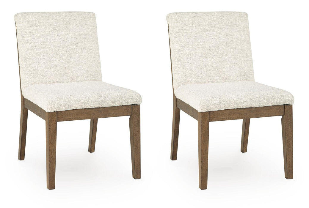 Marxmore - Dining Upholstered Side Chair (Set of 2) - Beige / Brown - Simple Home Plus