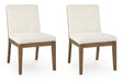Marxmore - Dining Upholstered Side Chair (Set of 2) - Beige / Brown - Simple Home Plus