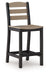 Shoreline Beach - Outdoor Counter Table And 2 Barstools (Set of 3) - Black / Beige - Simple Home Plus