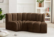 Arc - Velvet 3 Piece Modular L-Shaped Sofa - Simple Home Plus