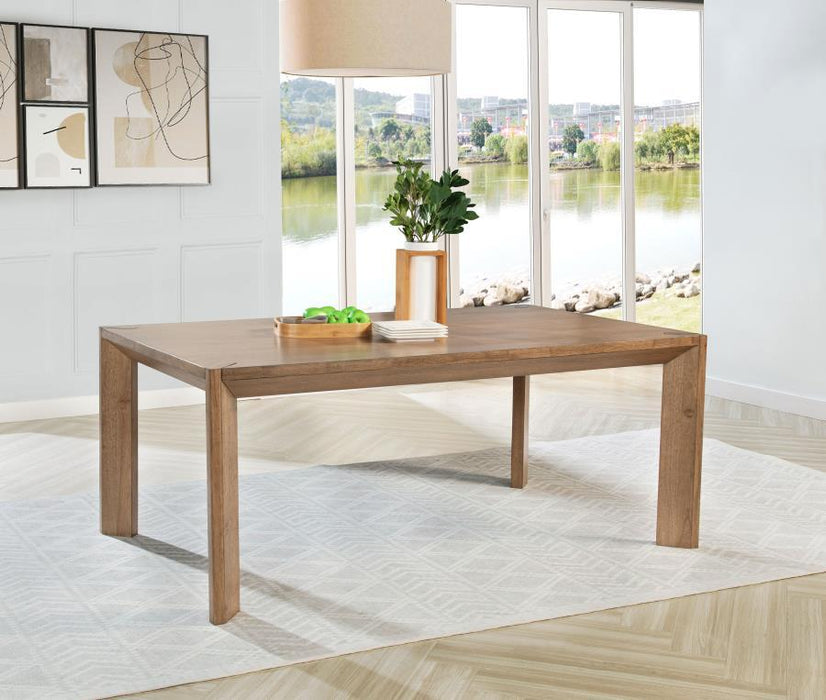 Bruner - Rectangular Wood Dining Table - Natural Brown - Simple Home Plus