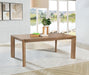 Bruner - Rectangular Wood Dining Table - Natural Brown - Simple Home Plus