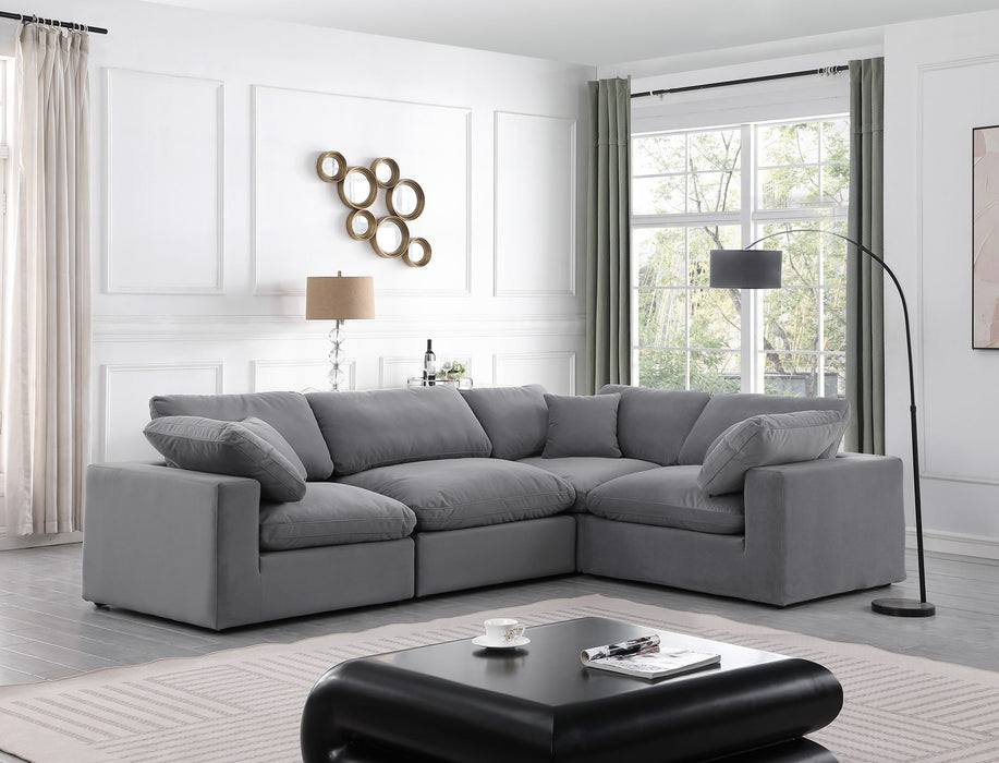 Comfy - 4 Piece Velvet Modular Sectional - Simple Home Plus