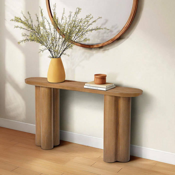 Benji - Oval Console Table - Natural