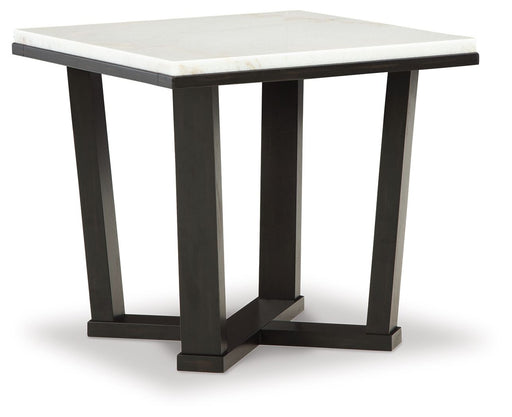 Fostead - White / Espresso - Square End Table - Simple Home Plus