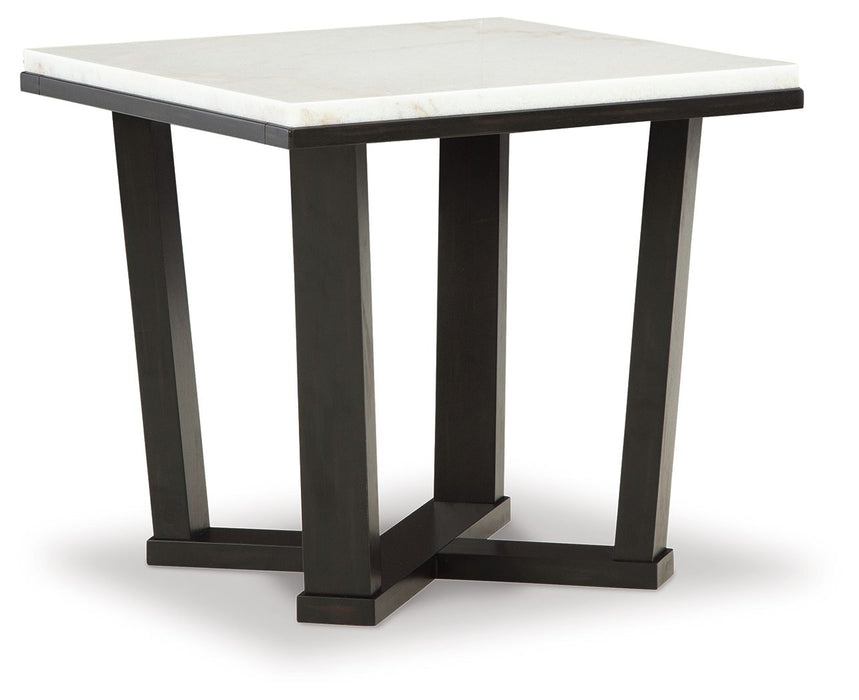 Fostead - White / Espresso - Square End Table - Simple Home Plus