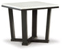 Fostead - White / Espresso - Square End Table - Simple Home Plus