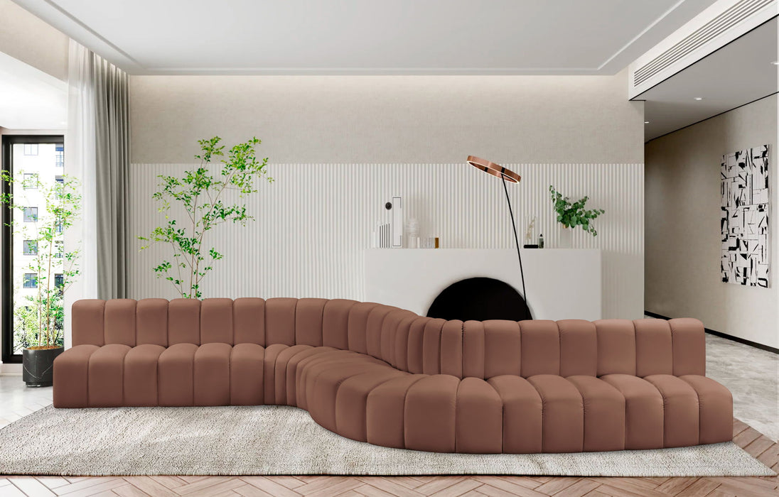 Arc - Faux Leather 8 Piece Curved Modular Sofa - Simple Home Plus