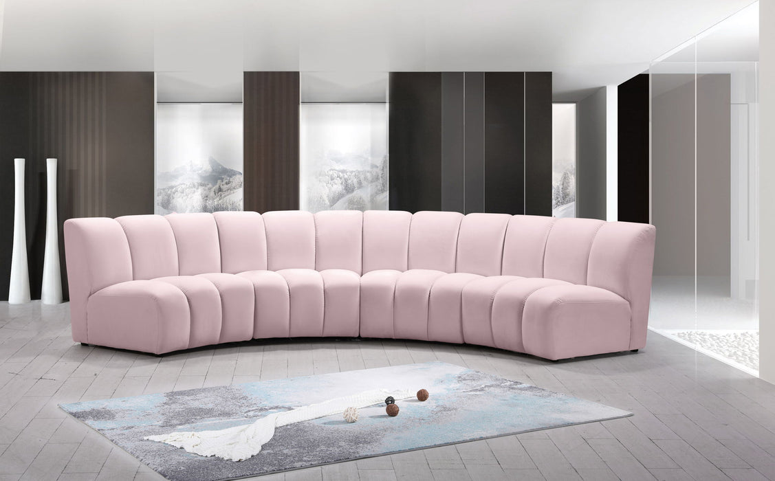 Infinity - 4 Piece Velvet Modular Sectional - Simple Home Plus