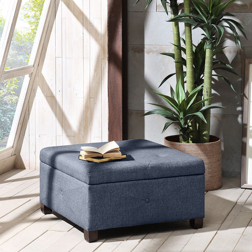 Della - Ottoman - Blue - Simple Home Plus