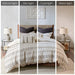 Rhea - Duvet Cover Mini Set - Ivory / Charcoal - Simple Home Plus