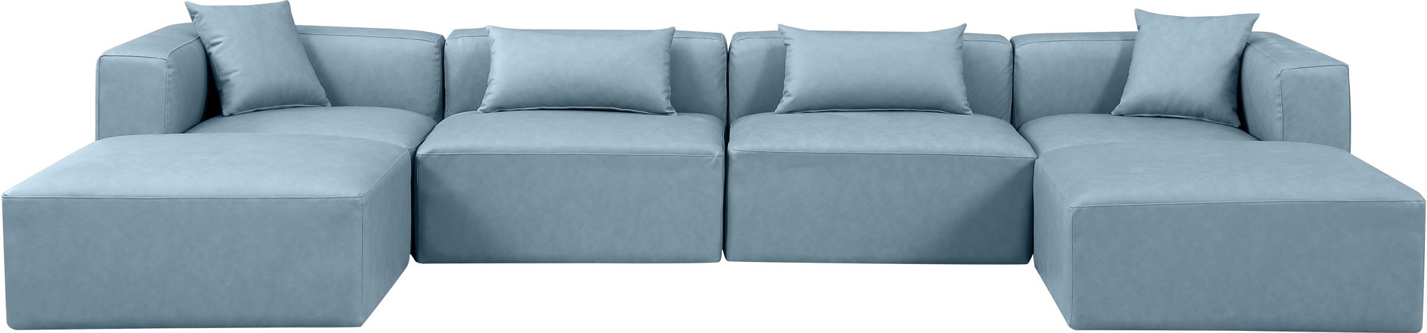 Cube - 6 Piece Modular Double Chaise Sectional - Simple Home Plus