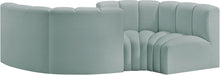 Arc - Faux Leather 4 Piece Curved Modular Sofa - Simple Home Plus