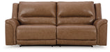 Trasimeno - Caramel - 2 Seat Pwr Rec Sofa Adj Headrest - Simple Home Plus