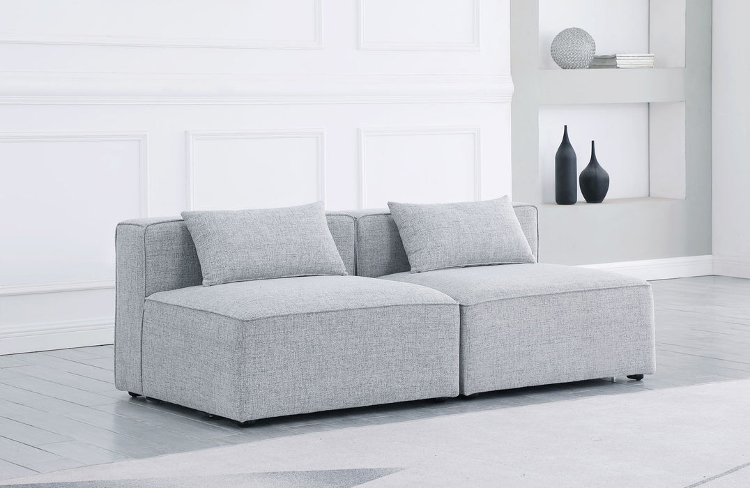 Cube - Linen Modular 2 Seat Armless Sofa - Simple Home Plus