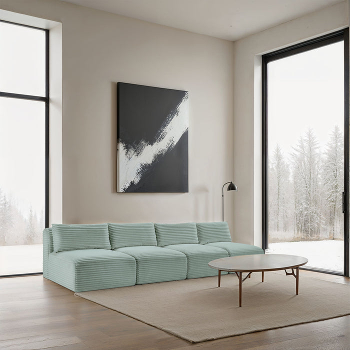 Shaggy - 4 Seat Modular Armless Sofa - Simple Home Plus