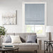 Galen - 35" Basketweave Room Darkening Cordless Roman Shade - Blue - Simple Home Plus