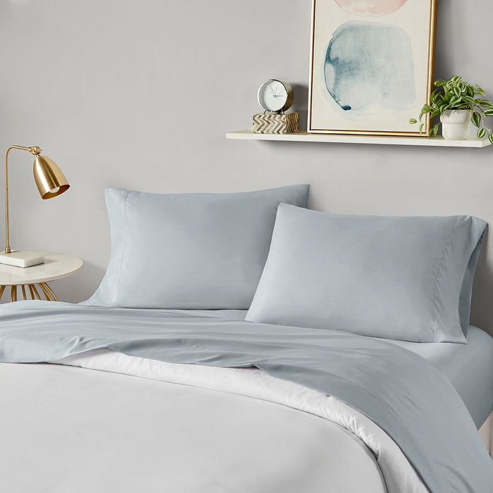 Microfiber - Twin All Season Wrinkle Free Sheet Set - Gray - Simple Home Plus