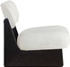 Vetra - Linen Textured Fabric Upholstered Accent Chair With Black Base - Simple Home Plus