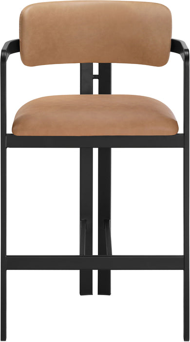 Aurum - Vegan Leather Upholstered Counter Stool With Graphite Black Base - Simple Home Plus