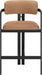 Aurum - Vegan Leather Upholstered Counter Stool With Graphite Black Base - Simple Home Plus
