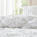Lily - Full/Queen 3 Piece Comforter Set - White - Simple Home Plus