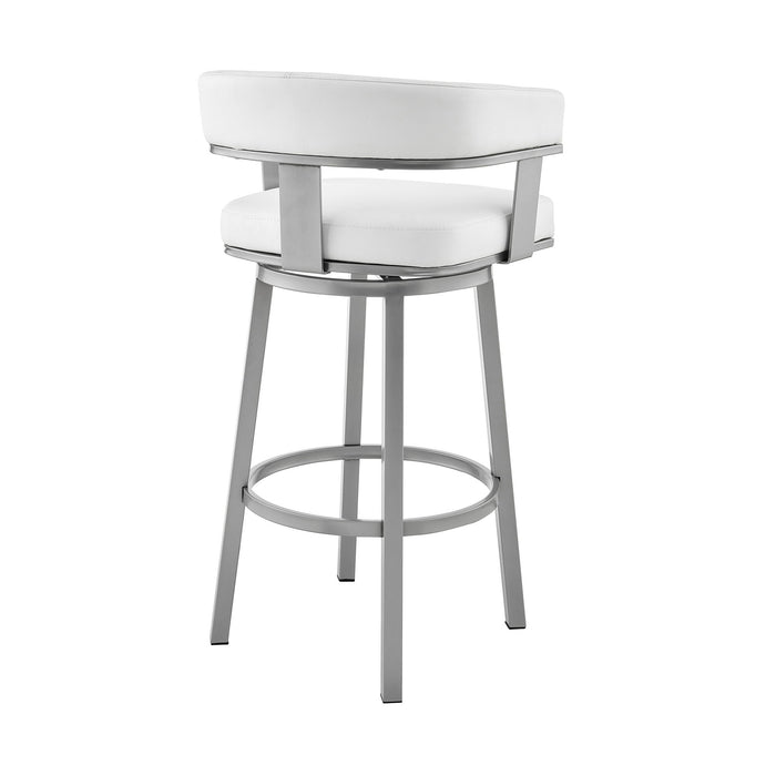 Cohen - Swivel Bar Stool - Silver Finish