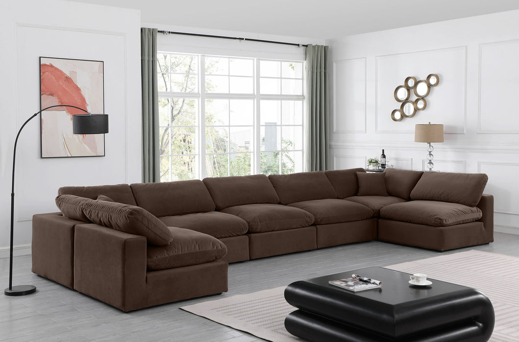 Comfy - 7 Piece Velvet Modular Armless Sectional - Simple Home Plus
