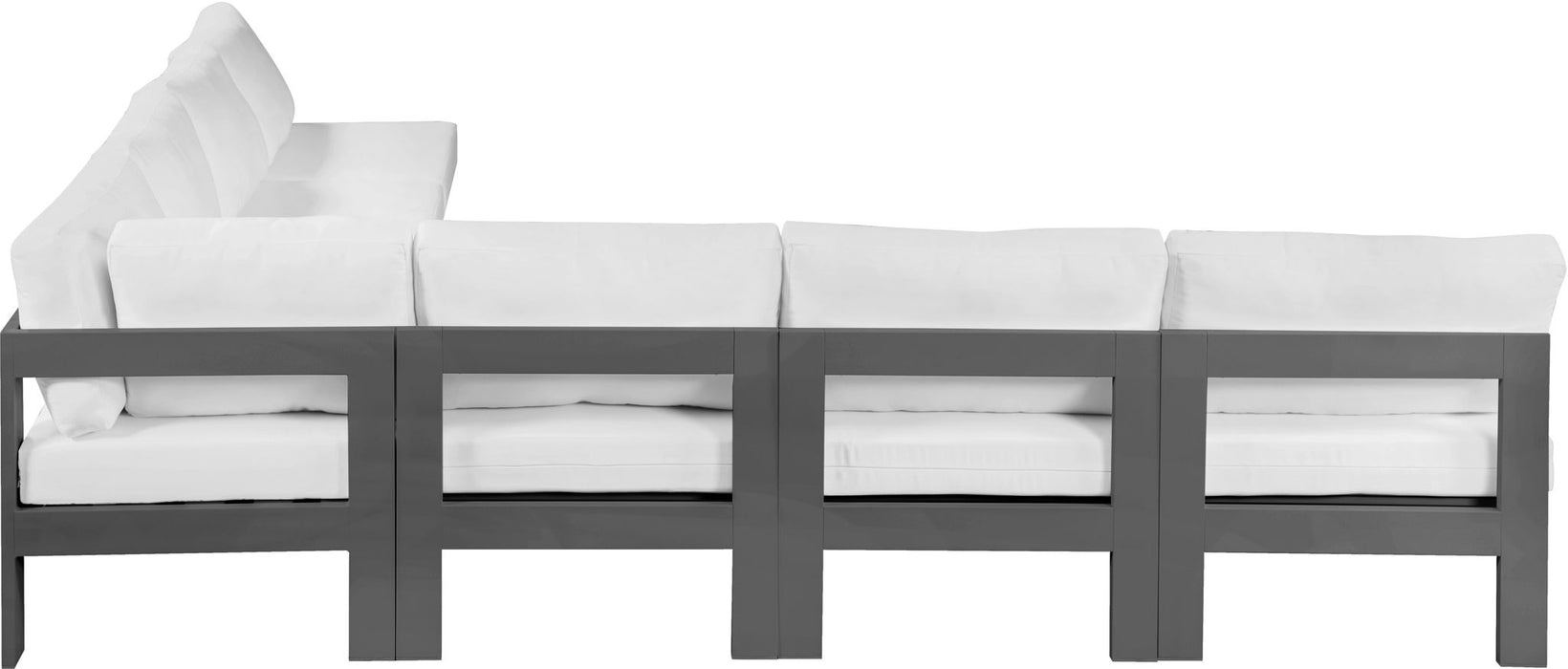 Nizuc - Outdoor Patio 7 Piece Modular Sectional With Gray Frame - Simple Home Plus