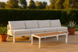 Nizuc - Outdoor Patio 4 Seat Armless Modular Sofa With White Frame - Simple Home Plus