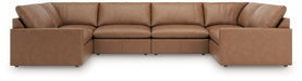 Whitehaven - 6-Piece Sectional With 2 Armless Chair - Caramel - Simple Home Plus