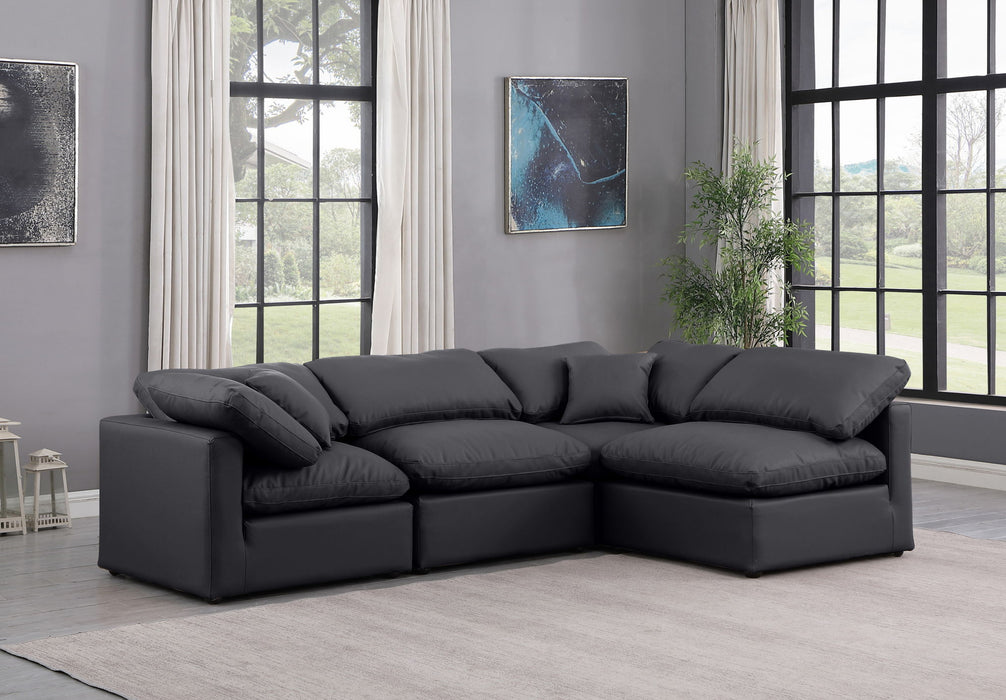 Indulge - Faux Leather 4 Piece Modular Sectional - Simple Home Plus