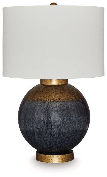 Adara - Blue / Gold Finish - Metal Table Lamp - Simple Home Plus