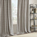 Anaheim - 50x108" Plaid Rod Pocket And Back Tab Curtain Panel With Fleece Lining - Black - Simple Home Plus