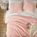 Avril - Full/Queen Fluffy Ribbed Plush Comforter Set - Pink - Simple Home Plus