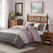 Serene - King Embroidered Piece Comforter (Set of 7) - Purple - Simple Home Plus